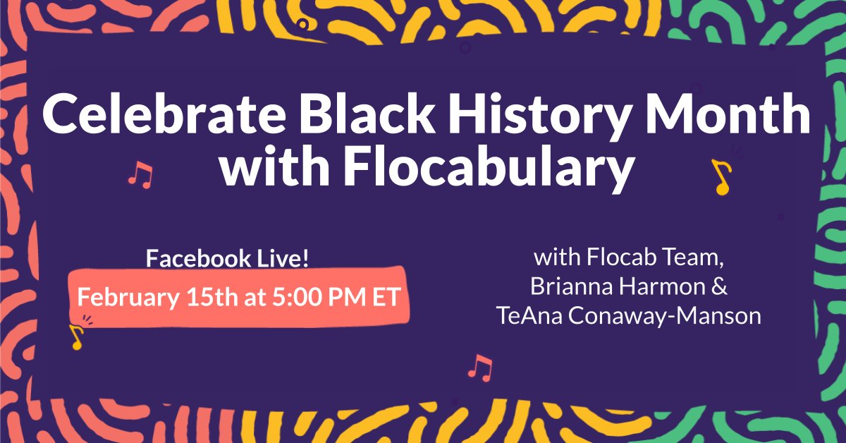 Flocabulary's tweet photo. Black voices should be centered and celebrated in school curriculums every day. ๐
๐ค Join our Facebook Live, February 15th at 5pm ET, to learn how Flocabโs resources can support celebrating Black culture, impact, and icons in your class this monthโฆand every month afterwards. https://t.co/4BpL29z6An