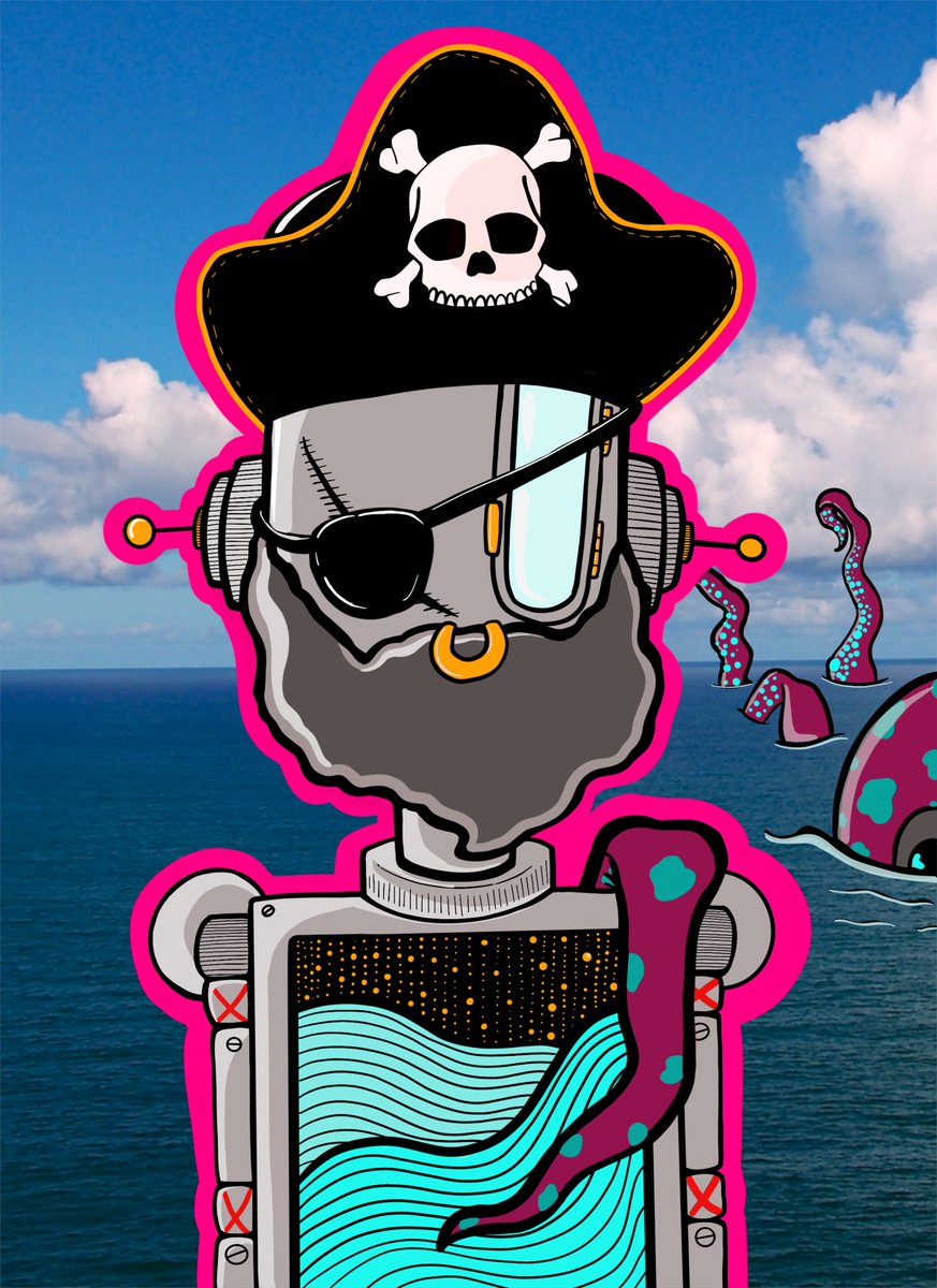 🏴‍☠️🤖#NFTGIVEAWAYPirate 🤖🏴‍☠️
Beep. Matey. Bop. Zzzz. Boop. Aargh. Bop. Yawn. 
.
SPCRBTS x SLEEPY PIRATE COLLAB
8 piece mini collection available at drop on 2/21
FOLLOW+RETWEET+TAKE A NAP: 
@spcrbts &amp; <a href="/SleepyPirateNFT/">Sleepy Pirates 🍻 🌊'Journey' available on .tez</a>
#NFTCommunity #NFTs #sleepycrew
Random winner chosen Friday 2/11