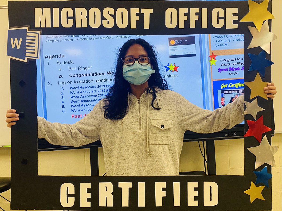 mrsdtaylor70's tweet photo. Congratulations to Naomi Contreras on her M. Word 2019 Certification!
WTG! 👏👏👏 @McAllenISDCTE @MemorialCTE @Pride_Mustangs @ramjrcastillo https://t.co/sCZElSJNP0