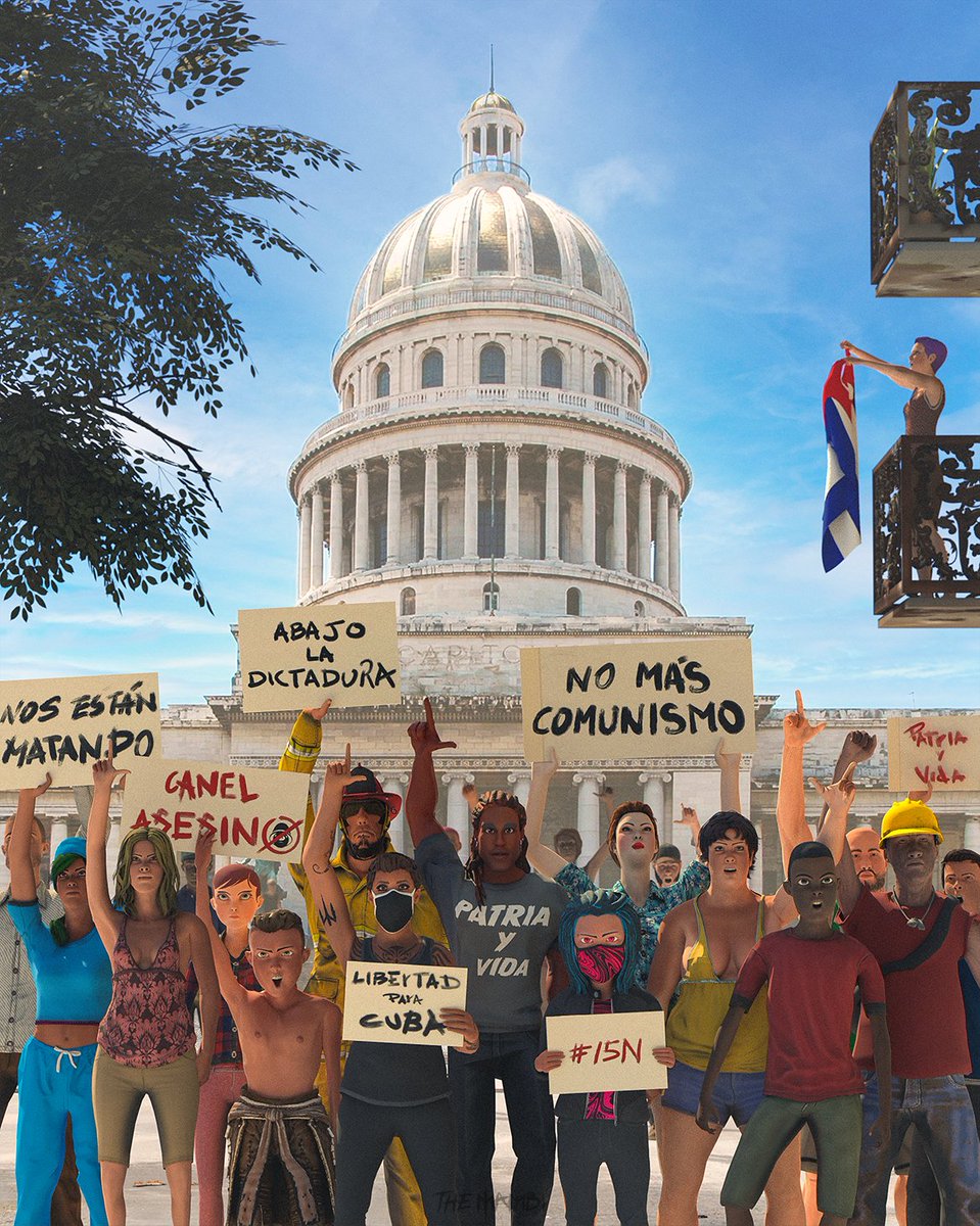 We hold responsible  <a href="/DiazCanelB/">Miguel Díaz-Canel Bermúdez</a>  and the  Cuban dictatorship for what can happen to the artists and activists in jail, many of them currently on hunger strike like Luis Manuel, respected and beloved by the Cuban community. #LibertadParaLosPresosPoliticos  #PatriaYVida #FreeCuba