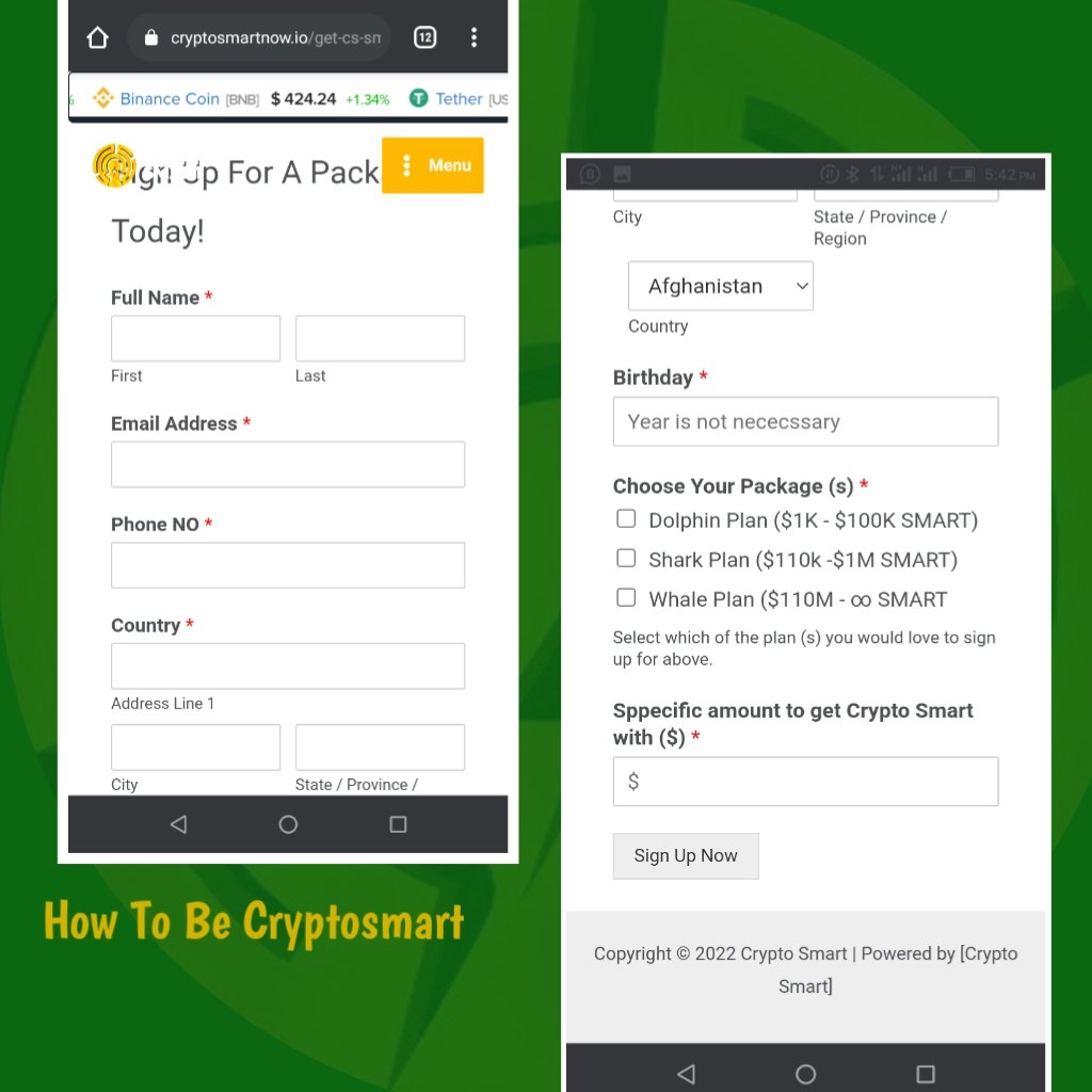 SGcrypt__'s tweet photo. How To Be @cryptosmartnow.
1. Visit 👉https://t.co/FNZYxU9RbS
2. Fill In Your Details And Choose Package
3. Choose An Amount & Signup.
Very Cool.
#cryptosmart #earn #BeCryptoSmart https://t.co/IpYTWrMlEk
