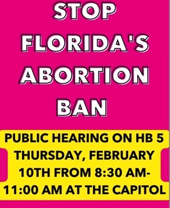 tallycac's tweet photo. Help Planned Parenthood fight the HB5 anti-abortion bill! Join them on Thursday, Feb.10th from 8:30-11 am at the Capitol! If you are able to come in person sign up at https://t.co/5QlTXWEKYJ or email ally.walchak@ppsenfl.org #StopHB5 #FLCapitol https://t.co/ffNVMgPfO4
