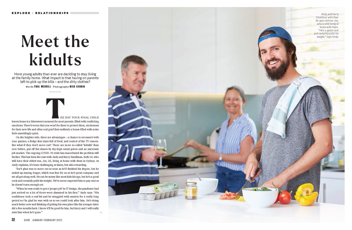DrEdgarLiu's tweet photo. I spoke with Paul Merrill for DARE Magazine (by Australian Seniors) about #multigenerationalfamilies last year. The story is out now in its Jan-Feb issue. Tissues ready for the last quote 😢

#LivingTogether #multigenhousehold #multigenfamily https://t.co/uvPfks0J92