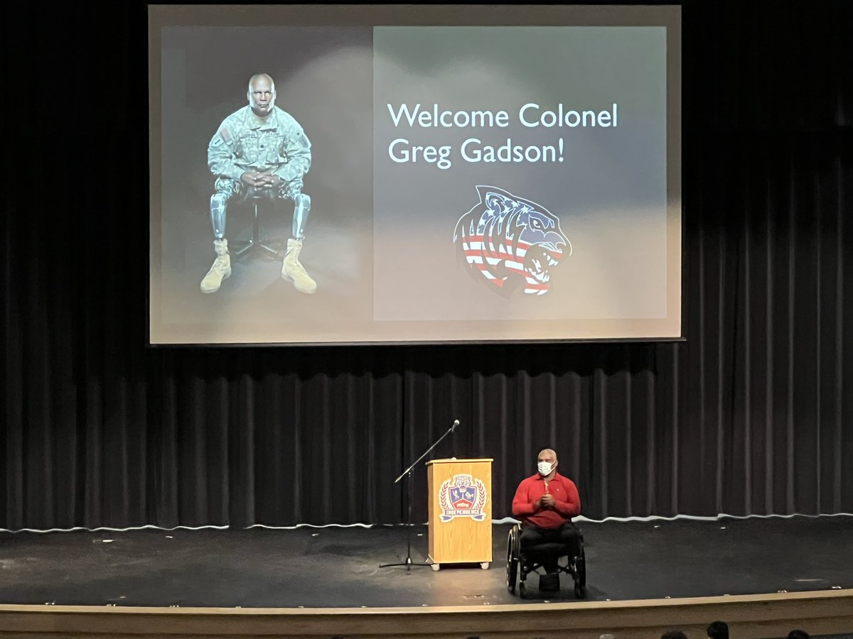 Thank you for sharing your story with our students Col. Gadson!