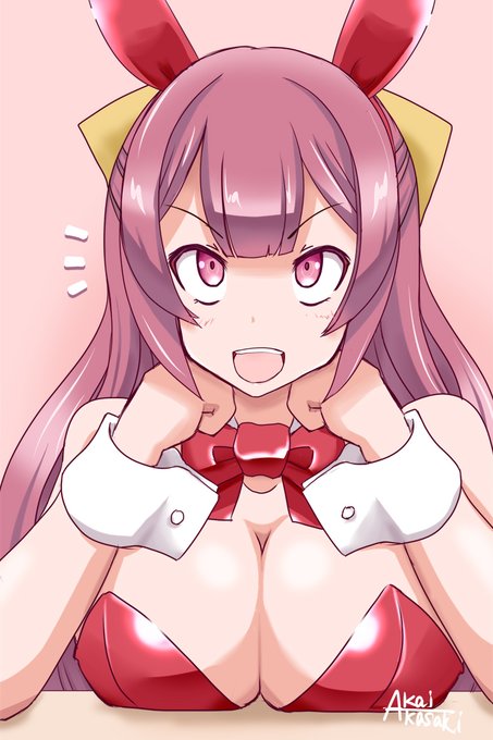 「雨にも負けず、風にも負けず──頑張る人を、天は見放しはしないわ、司令官♡」(鼓舞)
「や、やはり精神が昭和…」(でもおっぱいで元気出る)

バニみみ装着版も投下する、朝の神風さん 