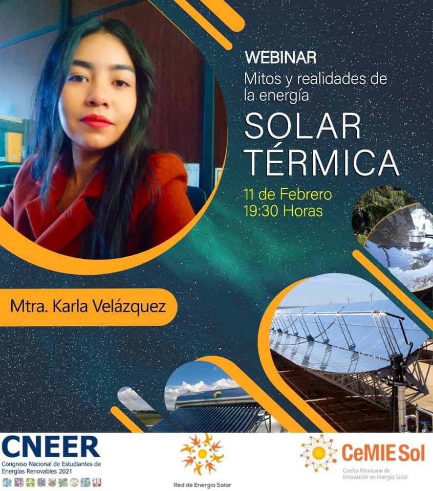 En colaboración con <a href="/RedSol14/">Red de Energía Solar</a> les traemos el siguiente webinar de la colección Mitos y Leyendas de las Energías Renovables. Nos acompaña la Mtra. Karla Velázquez, profesora Investigadora en el Instituto Tecnológico Superior de Huichapan.
fb.com/cneerunam
