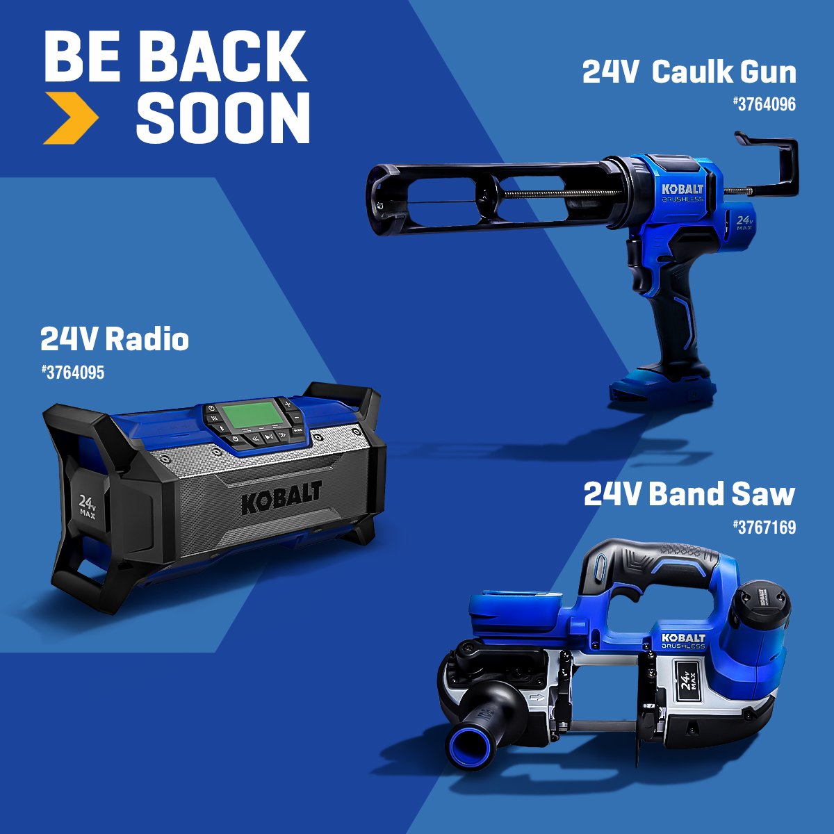 Kobalt Tools on X: These new releases got scooped up fast — but they'll be  back in stock soon. Don't miss out! #KobaltTools Items 3767169, 3764096,  3764095  / X