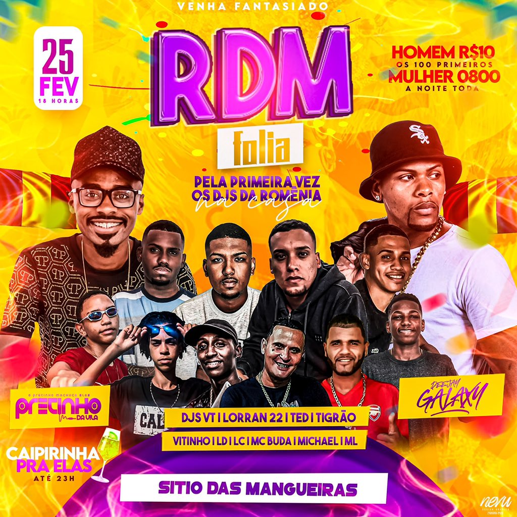 ProdRDM's tweet photo. PELA PRIMEIRA VEZ NA RDM, OS BRABOS DA ROMÊNIA 🇷🇴 
 DIA 25 DE FEVEREIRO É TUDO PELO SÍTIO. 
🍹CAIPIRINHA LIBERADA PRA ELAS ATÉ 23:00 
EXPLANA E FAZ FOFOCA!!! https://t.co/Fkw9SZeLy7