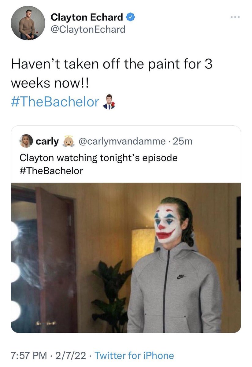 BFTRRpod's tweet photo. At least he’s self aware. #thebachelor https://t.co/kpVHbhVIBU