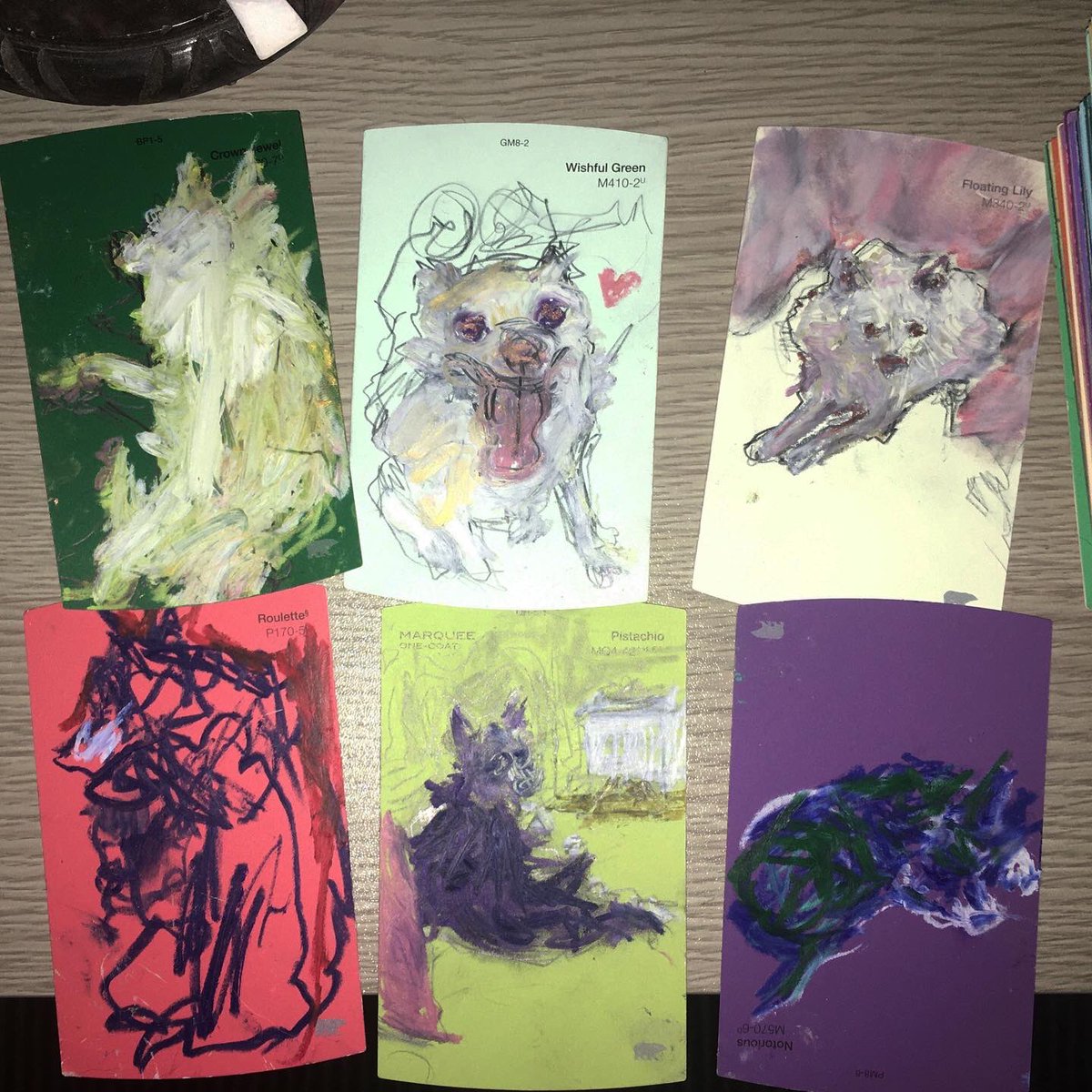 yungoverdraft's tweet photo. oil pastel on paint swatches💓 https://t.co/ponKm6PeH2