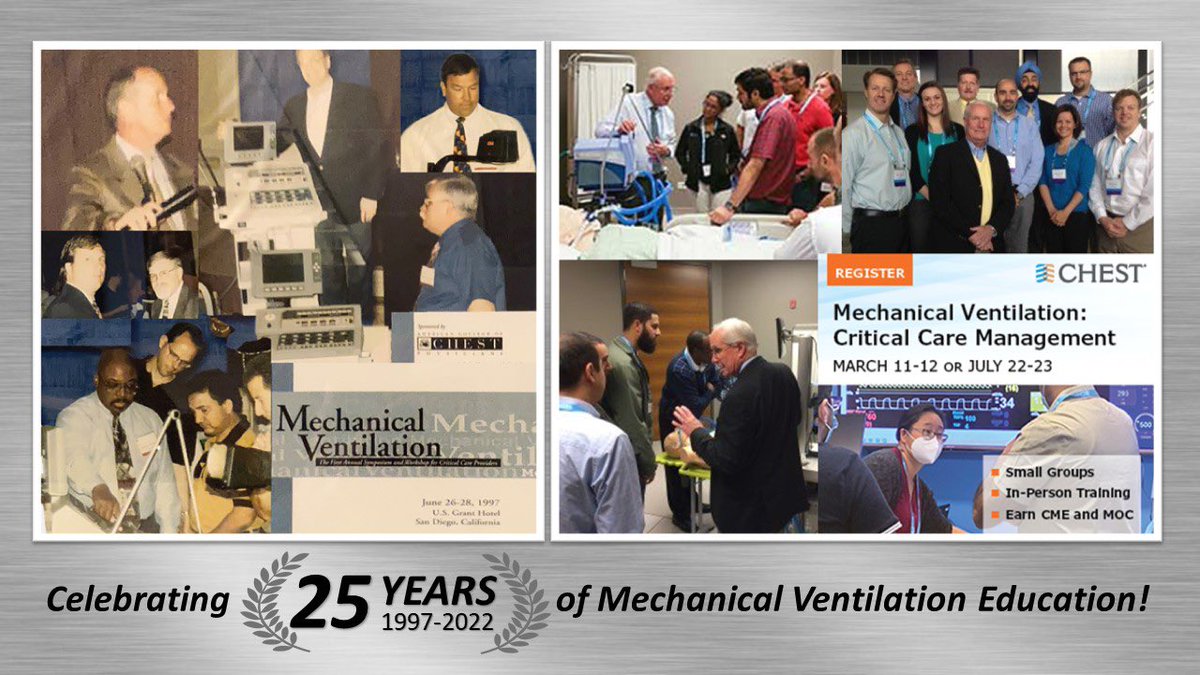 25 years of *exceptional* mechanical ventilation education, and still going! Congratulations to Dr. Neil MacIntyre, John Davies and all the fantastic faculty who have contributed over the years. Such an honor to be a part of this!