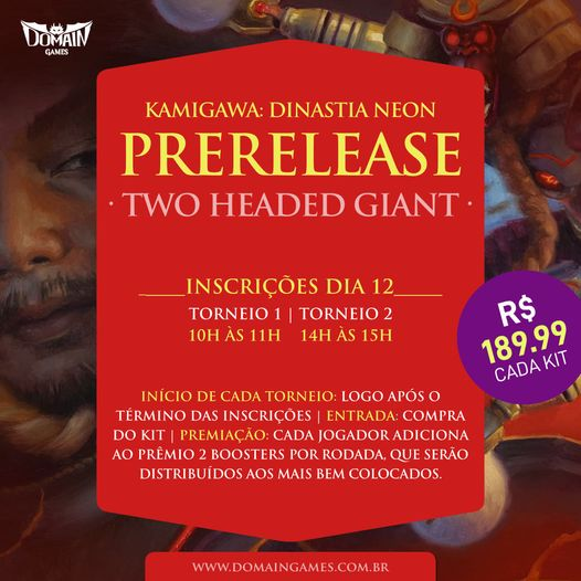 domaingames's tweet photo. Curte jogar em parceria? Então aproveite nossos torneios de prerelease de Kamigawa: Dinastia Neon! No sábado, dia 12, teremos a opção de Two Headed Giant, além dos torneios para Single Player. Se tiver alguma dúvida, entre em contato com a gente! https://t.co/v5JrSPyym7 https://t.co/0PPLiMXG7C