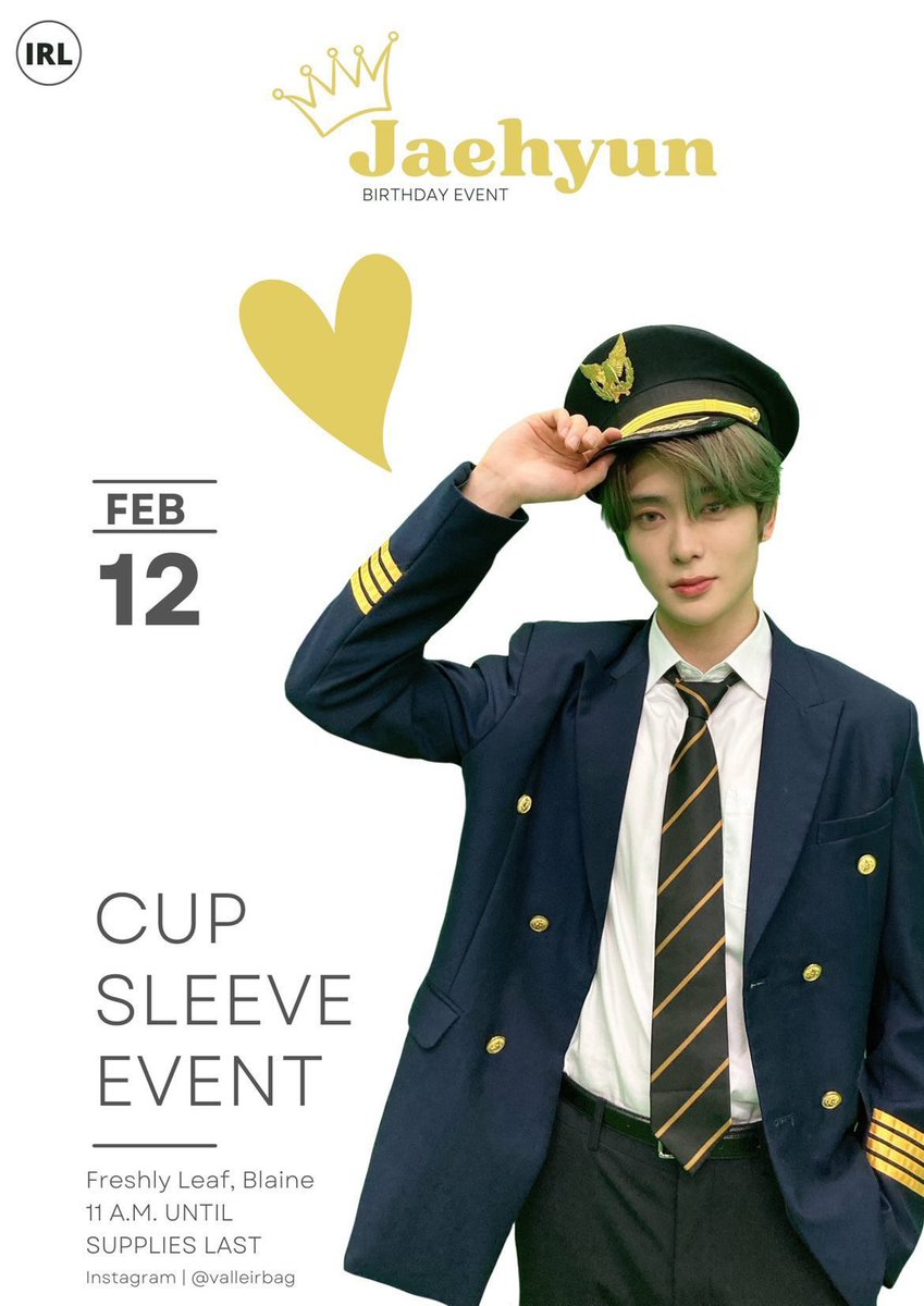 CupSleeveMPLS's tweet photo. Calling all Minnesota NCTzens for a Jaehyun birthday event. Let’s come together to celebrate Jaehyun’s birthday with a cup sleeve event!! 

🗓️ february 12, 2022
🕐 11:00am until supplies last
📍 Freshly Leaf
      11724 Ulysses St NE #100, Blaine,         
      MN 55434 https://t.co/OwFjFvxXHT