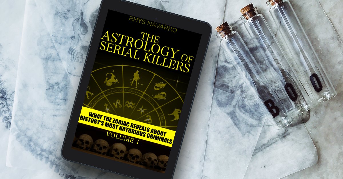 MediaNysa's tweet photo. What does the zodiac reveal about history's most notorious criminals? Find out in "The Astrology of Serial Killers" available in print, #ebook, and #audiobook https://t.co/yxQ1wIrHFi #astrology #horoscope #serialkiller https://t.co/1Htc70Dhxp