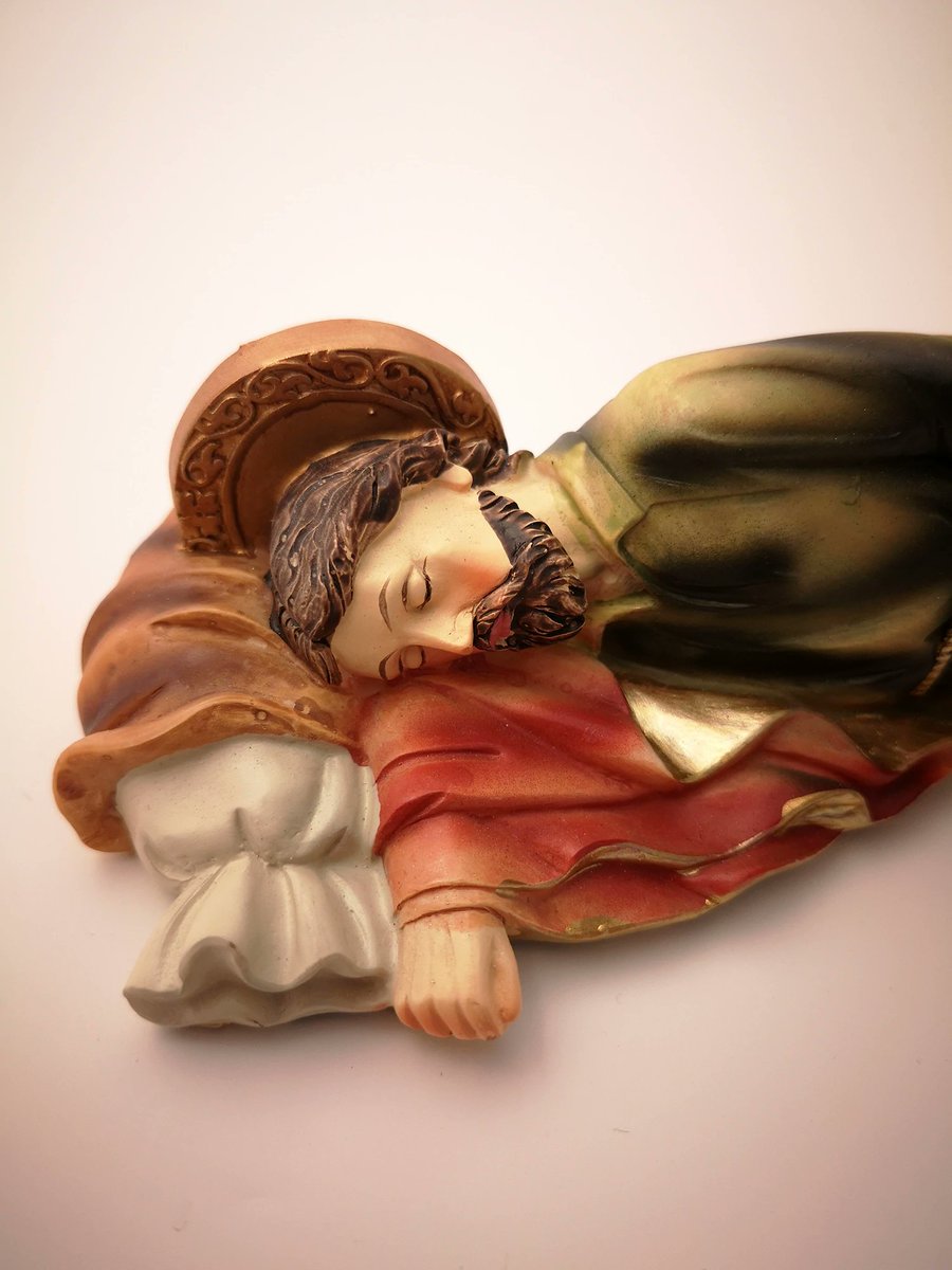 shrineshop's tweet photo. Back in stock – this beautiful statue of sleeping St Joseph! Don't miss out on this exceptional piece.  https://t.co/OvUIiRBZIB https://t.co/yZ3vvCfdQG