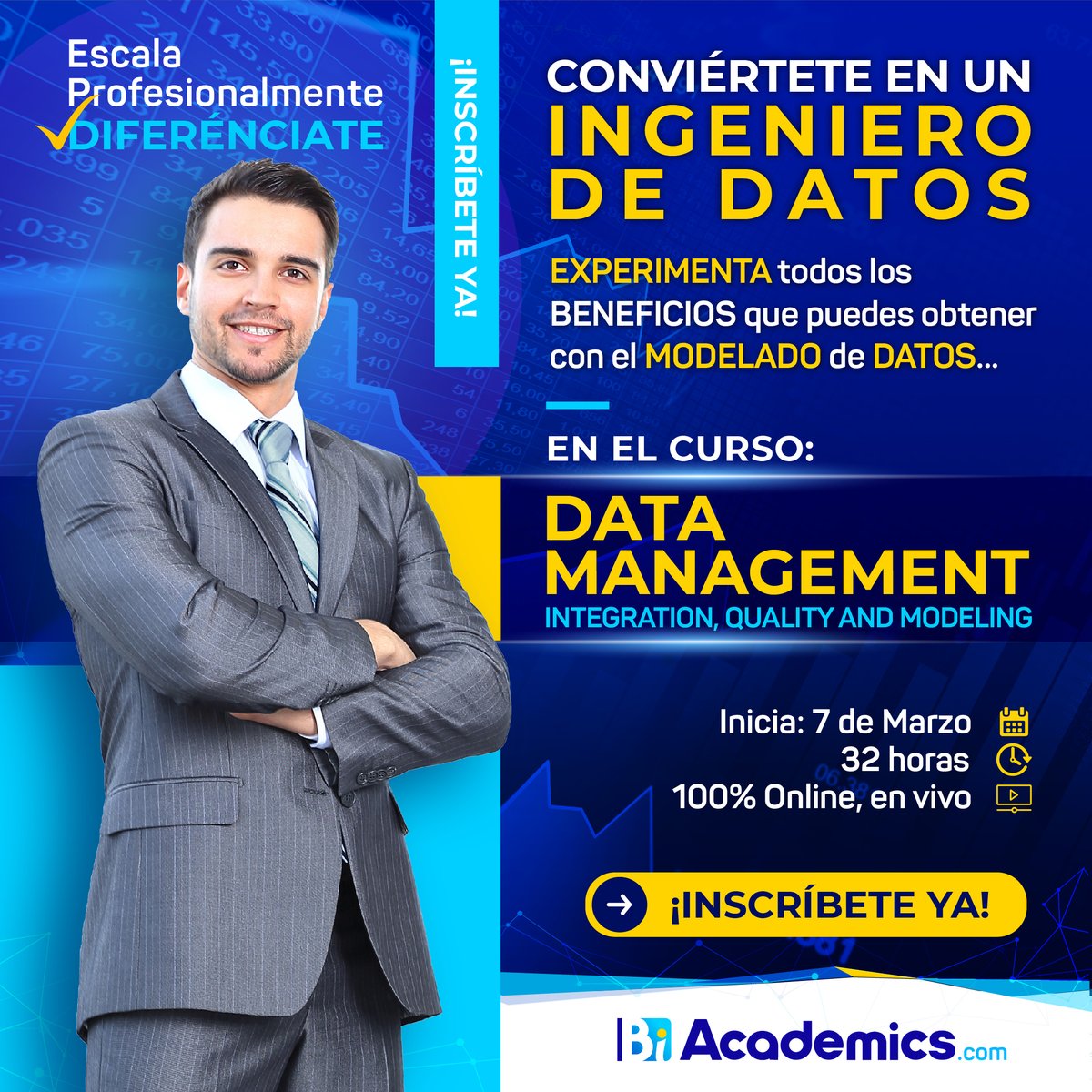 BiSolutionsSA's tweet photo. Sé un Ingeniero de Datos experto en modelamiento, no esperes más e inscríbete en el Curso de Data Management
#cursodatamanagement #datamanagement #BiSolutions #bisolutionssa #BigData #cursosonline https://t.co/fgqtLq4eHr
