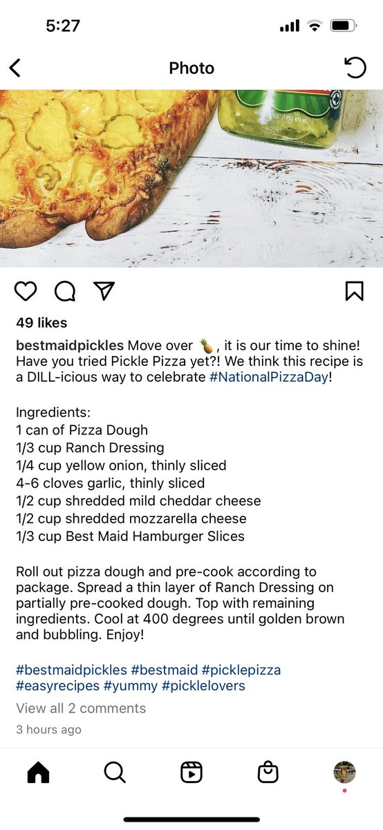 I see you <a href="/BestMaidPickles/">Best Maid Pickles</a> #NationalPizzaDay 

instagram.com/p/CZxTSbYvkXd/…