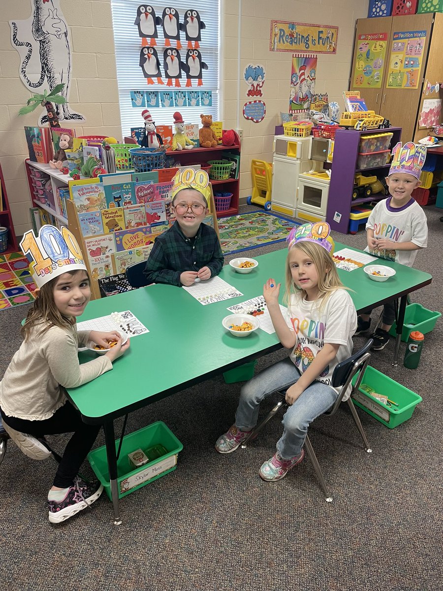 hannah_eiberger's tweet photo. Happy 100th Day of School 🖍📚✏️ #KCErocks @WildKatNation1 @KCEprincipal https://t.co/mefowJKngc