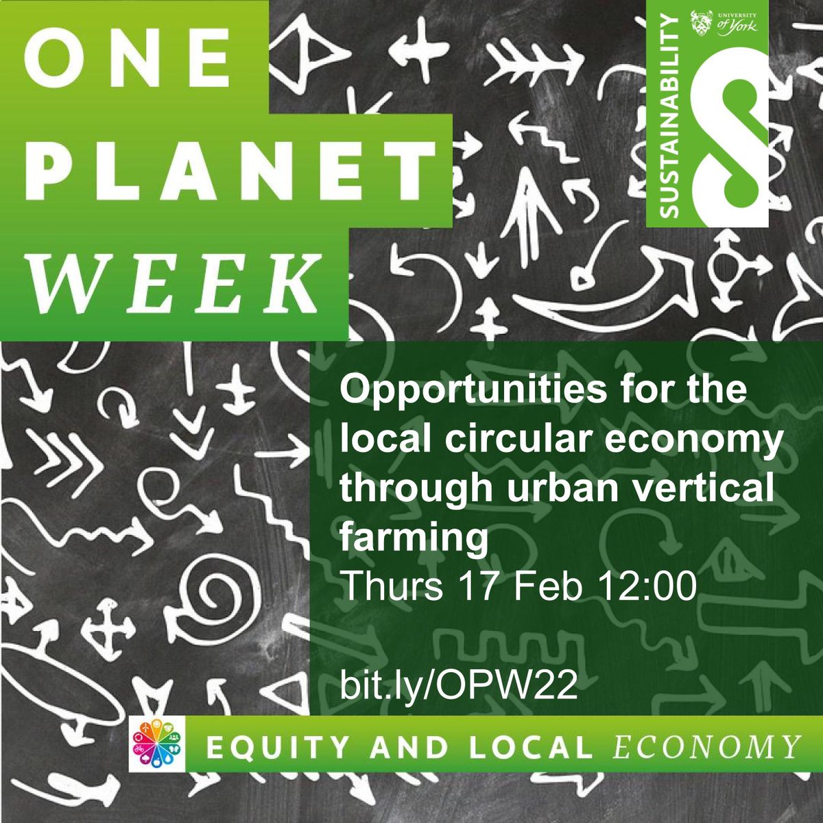 UoYsustain's tweet photo. One Planet Week (https://t.co/a9pCMDnCop)
Thurs 17 Feb 12:00 Opportunities for the local circular economy through urban vertical farming Prof Peter Ball-The concept of the circular economy applied to reuse wastes within a city #OPW22 @TechFoodNetwork @N8agrifood @CircularYorks https://t.co/Ksa7MgmF9U