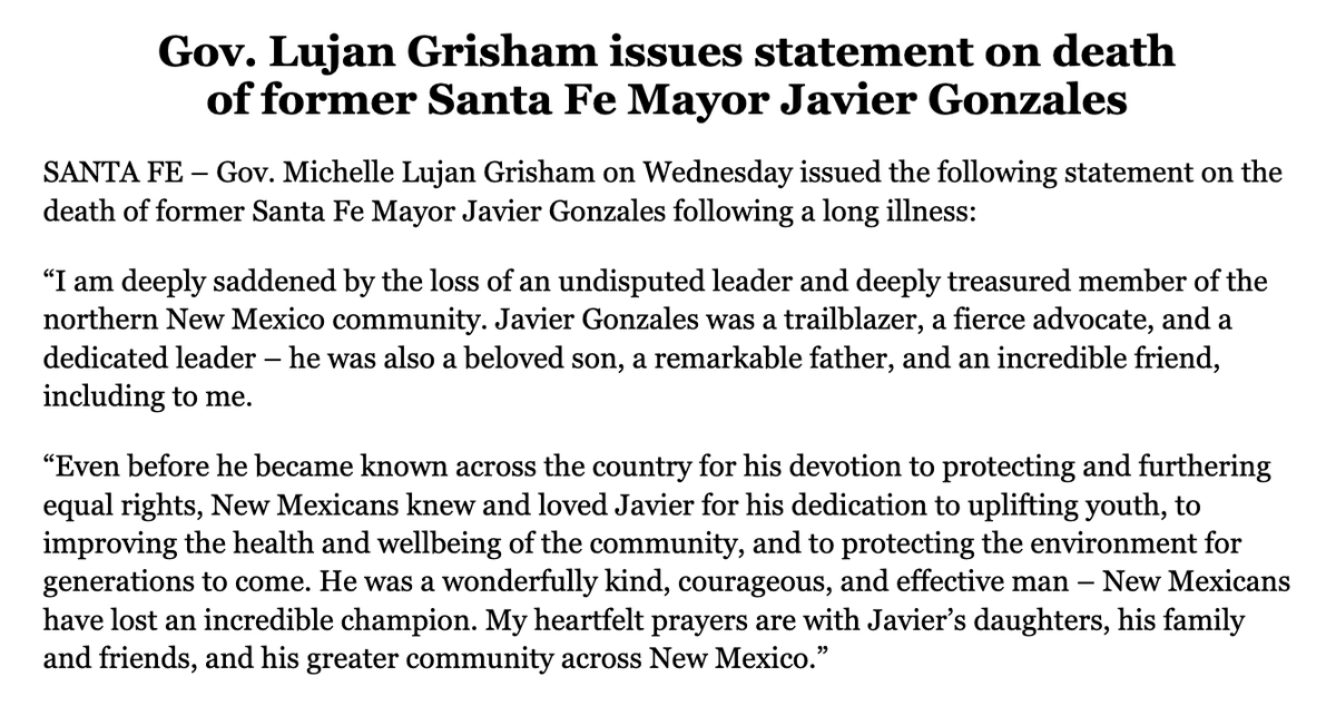 Governor Michelle Lujan Grisham tweet media