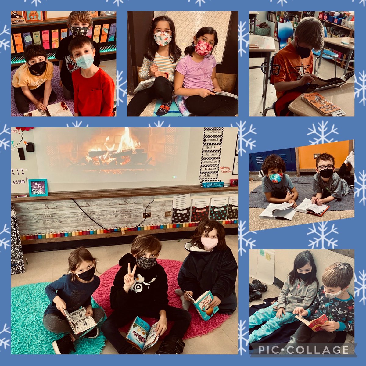 MWeck3's tweet photo. Today was the 103rd day of school! 3rd graders got to celebrate with Pajama Day AND some Read & Relax with special books from home. #Mann_School #oakpark97 @Mann__School #WeAreD97 https://t.co/8Bhun8q60s