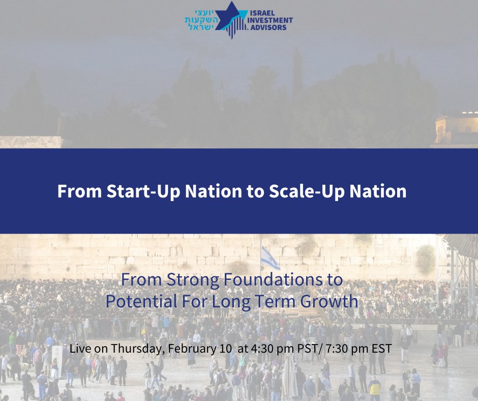 AdvisorsIsrael's tweet photo. Join us tomorrow at 4:30 pm PST-7:30 PM EST!
To register:
https://t.co/AO9TZa30DT https://t.co/OAhrO7ayQQ