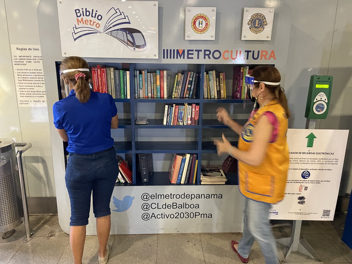 Junto al Club Leo de Balboa y otros 6 Clubes Recibimos US$ +29K en (160K) mascarillas, repartimos ~400 pantallas faciales y recargamos 600 títulos en la #BiblioMetro de la Estación Santo Tomás de <a href="/elmetrodepanama/">El Metro de Panamá</a> 
Miles personas beneficiadas!
#WeServe #NosotrosServimos Gran día!