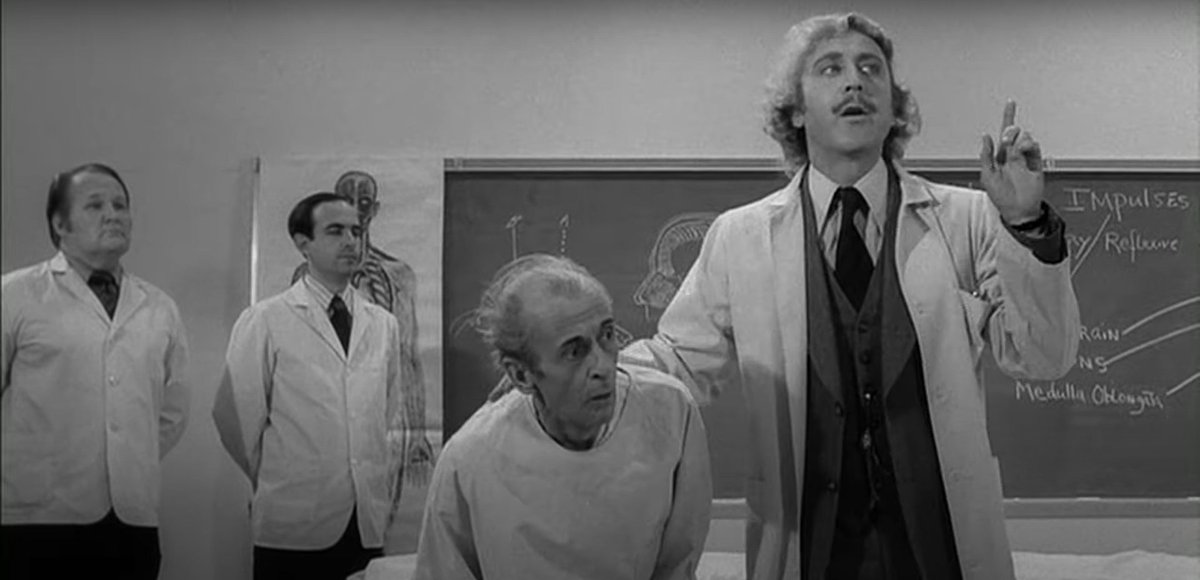 Young Frankenstein (1974): Dr. Frankenstein lectures on voluntary vs. reflexive impulses, also demonstrating #operant vs. #respondent behavior in a rather crude way

youtu.be/WamF64GFPzg?t=…

#BehaviorTwitter #BAintheWild #neuroscience