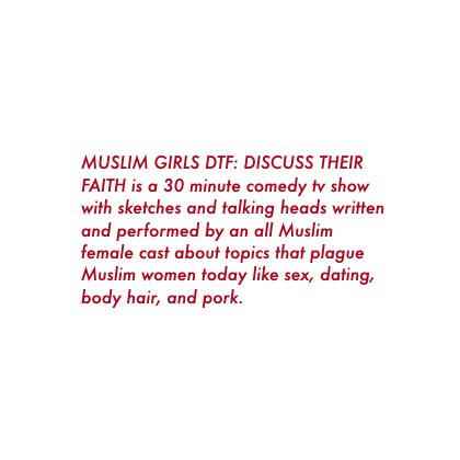 Next up… writer and actor Aizzah Fatima &amp; comedian Atheer Yacoub! Aizzah (@aizzahfatima) &amp; Atheer (@atheeryacoub) submitted their sketch show ‘Muslim Girls DTF: Discuss Their Faith’ to the Laughter Lab in 2020. They were selected as Winners and presented at our virtual Showcase!