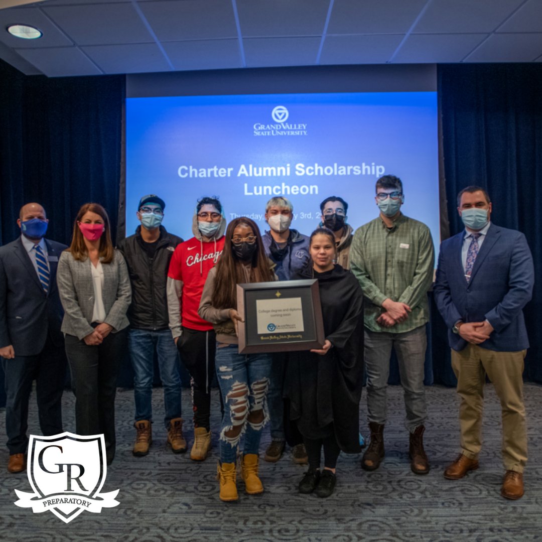 GrandRiverPrep's tweet photo. Big news! @GVSU announces a new scholarship opportunity for every student who graduates from Grand River Prep and goes to GVSU. Congratulations to our GRP alumni who received this award! Here's how you can automatically receive up to $4,000 at GVSU! https://t.co/Bc94H0Bvxl https://t.co/DLT9BEgsvc