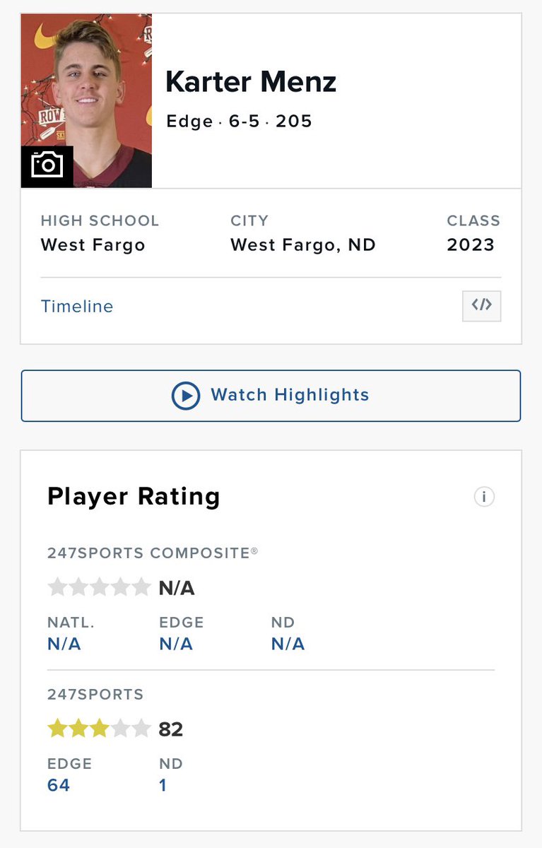 Blessed to be ranked a 3 ⭐️ <a href="/247Sports/">247Sports</a>