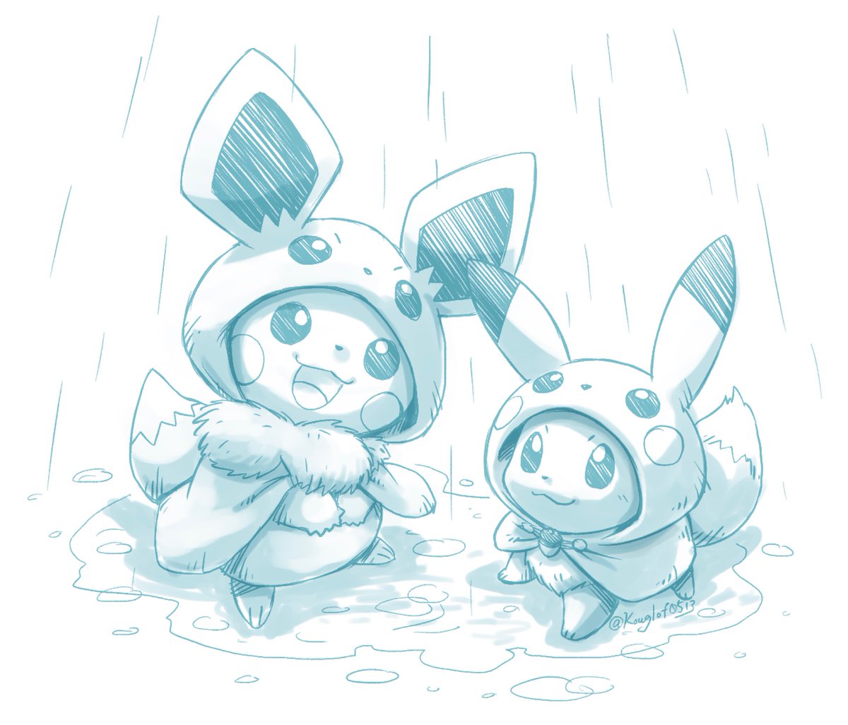 「【発掘落描きFan art】雪ですね…絵は雨のようですがw🌨(20201008」|斉藤コーキ🎃Kouki Saitouのイラスト