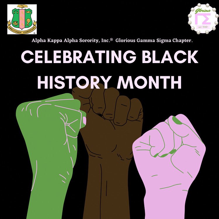 The ladies of The Glorious Gamma Sigma Chapter of Alpha Kappa Alpha Sorority Inc. wanted to take a moment of our time to recognize the people who paved the way for us. Happy Black History Month !💚💗 #blackhistorymonth #aka1908💖💚 #gammasigmawednesdays🌷