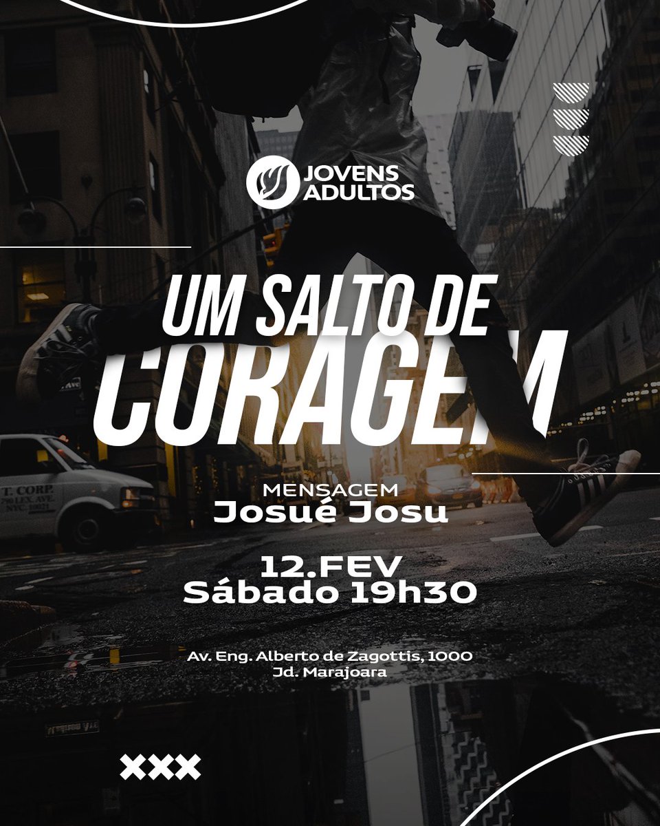 Sábado, 12 de fevereiro às 19h30, acontece a Reunião Presencial dos Jovens Adultos Betesda. Até lá!