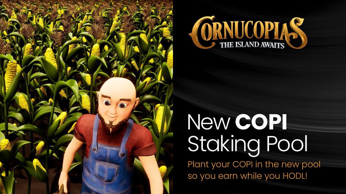 InfinityRisingX's tweet image. Everyone, we have created a new single asset staking pool for COPI holders! 💎📈

This will become available for all COPI holders on February 10th.  ⏱🌊

We encourage everyone to STAKE with us. Learn more using the link below! 🤠🙌

cornucopias.io/2022/02/09/cor…