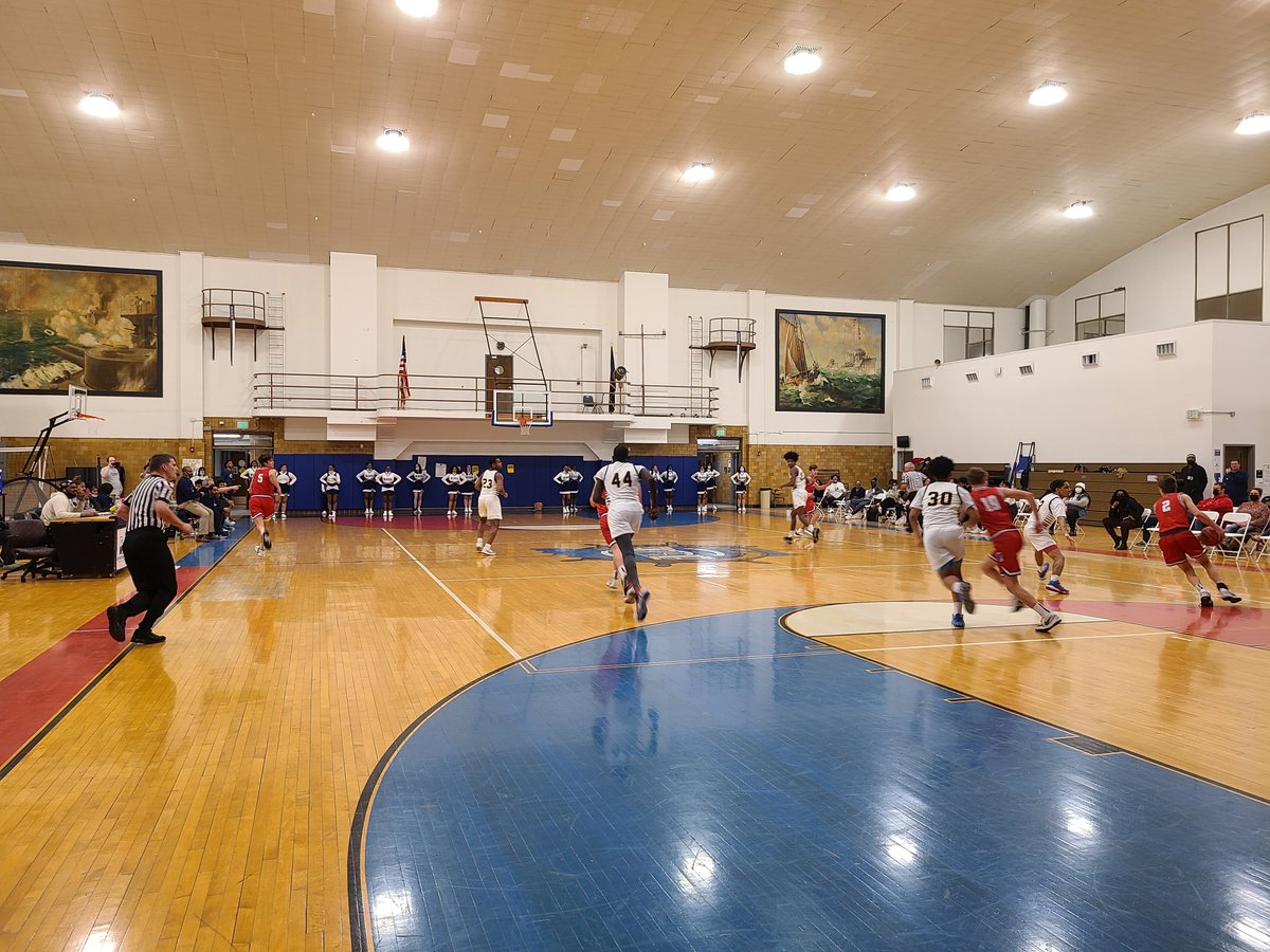 Riverside one of the more unique high school basketball gyms in the city.