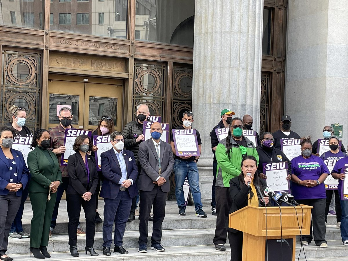 Sheng_Thao51's tweet photo. Today we stood together as parents, educators, elected leaders, and labor unions to announce a plan introduced by Assemblymember @MiaBonta to #SaveOUSD and ensure we protect our black and brown public schools. https://t.co/hcVrAXzKbE