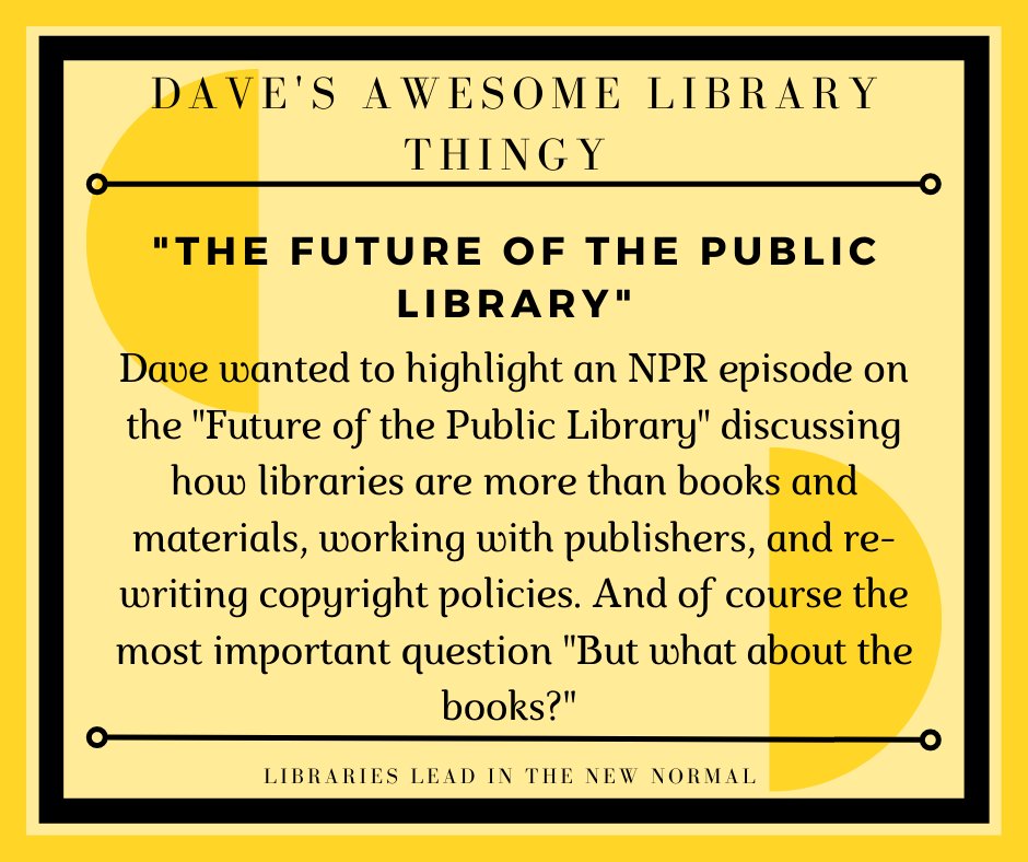 Libraries Lead tweet media