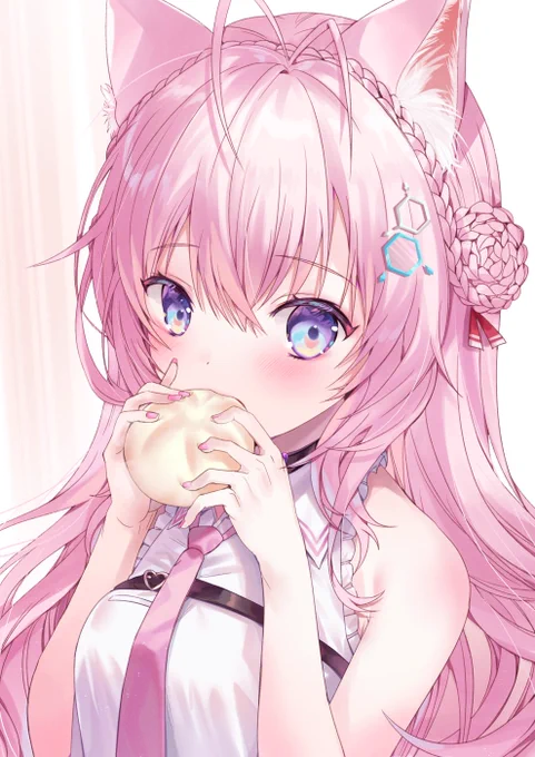 #こよりすけっち 肉まんもぐもぐこよ 