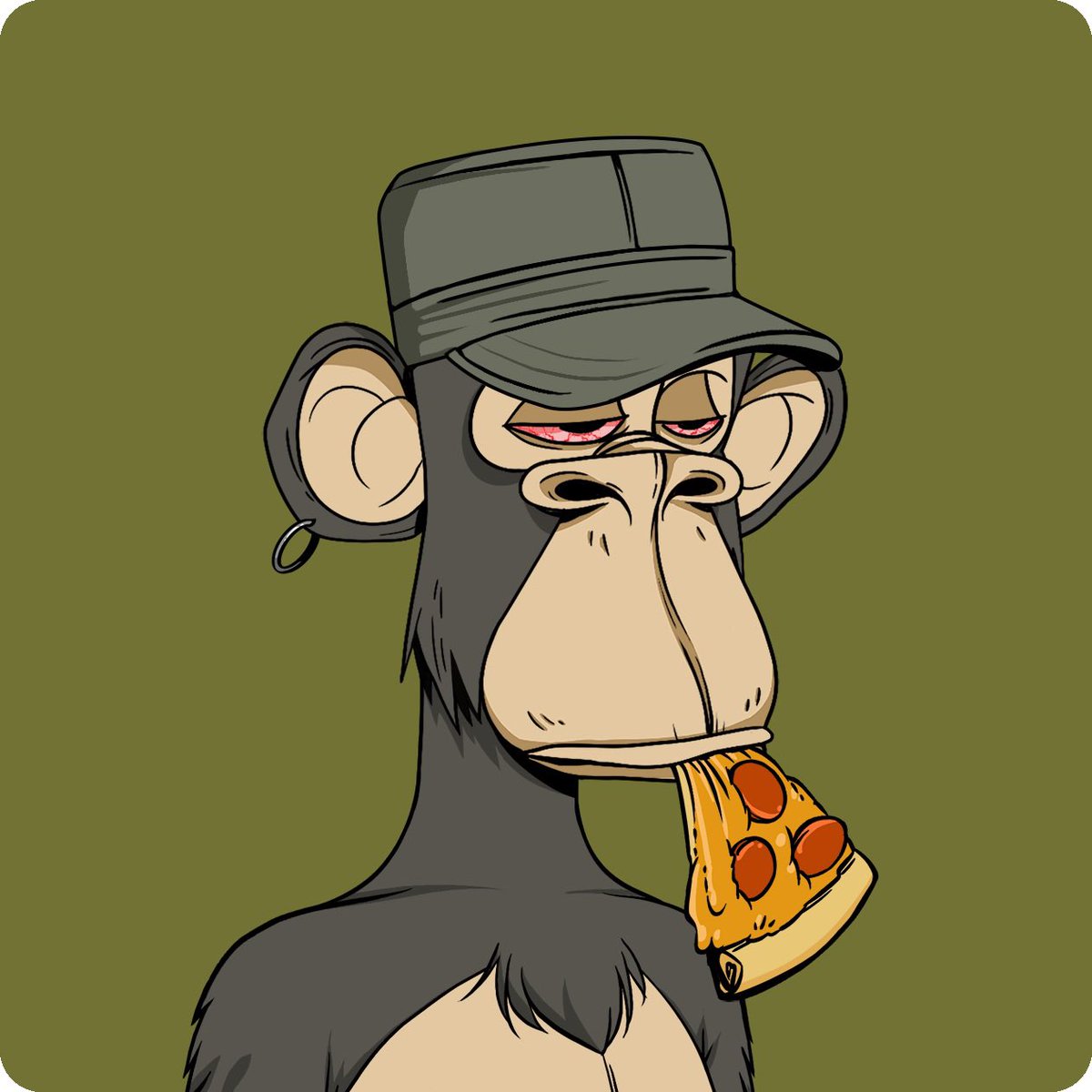 Happy #NationalPizzaDay ! Where are our beloved pizza apes? BAYC#7840 contributed by @FluctHydro