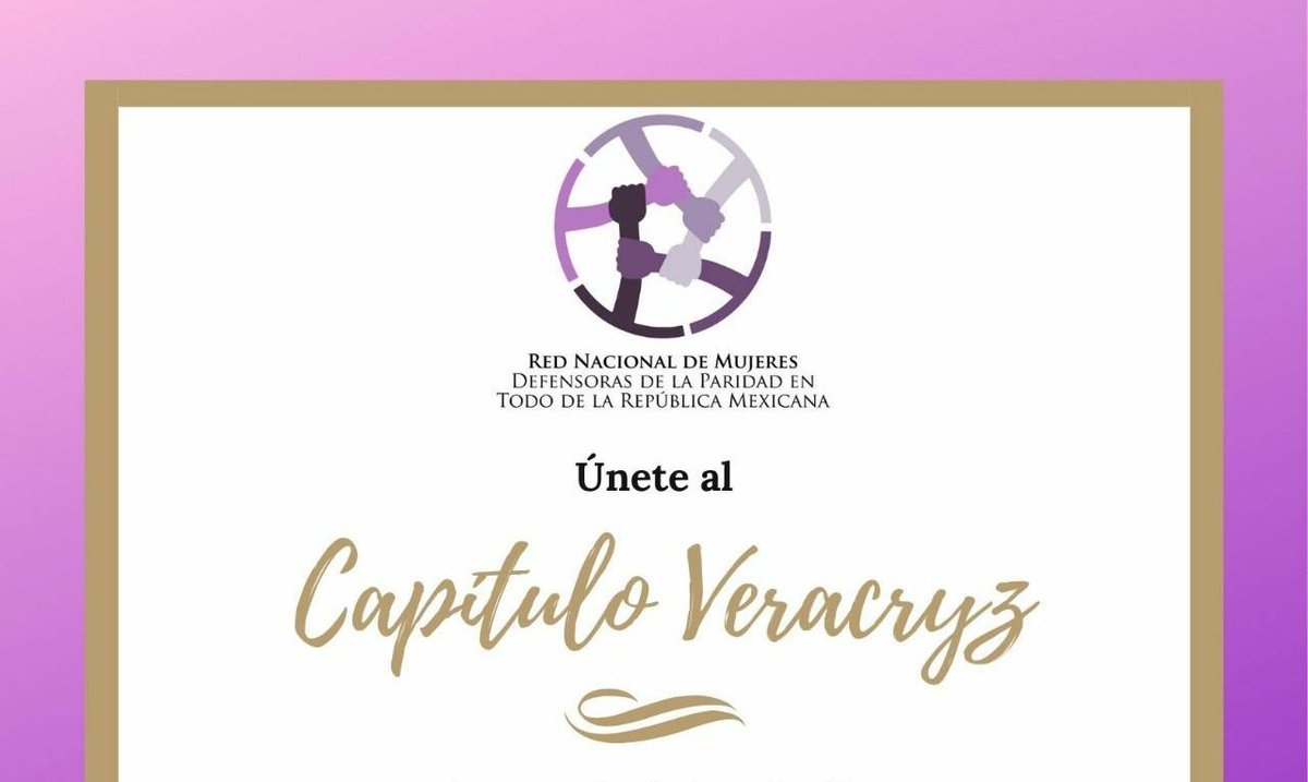 ValeriaMarcial's tweet photo. Hoy celebro la instalación de la Red Nacional de Mujeres Defensoras de la Paridad en Todo de la República Mexicana, Capítulo Veracruz. https://t.co/mbulE7gDJx