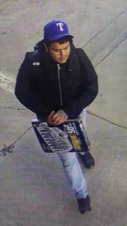 ArlingtonPD's tweet photo. On January 6th at about 5 p.m. the male in the photos stole a vehicle in the 1900 Blk. S. Cooper St. from the parking lot of a store. The suspect pulled the 64 year old female driver from her car committing a car jacking. 

#WhosThatWednesday ⬇️⬇️
#arlingtontx https://t.co/lFBsh3qHMI