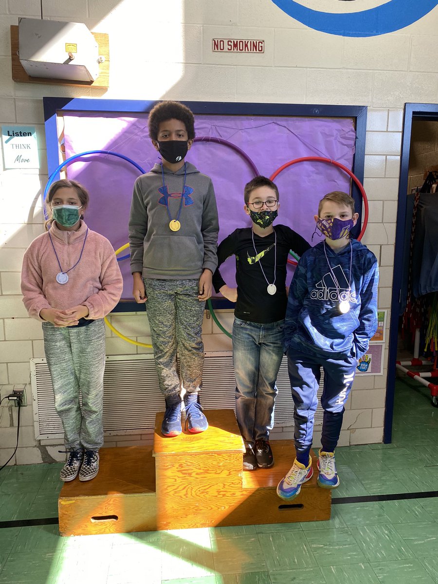 Susielmb's tweet photo. Having fun with our Winter Olympic events and winning medals https://t.co/HailhTNVT4