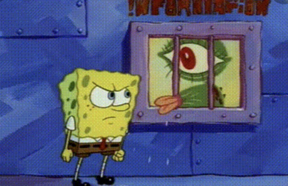 NotKhary's tweet photo. literally that 1 episode of spongebob https://t.co/K83KuaLNCy