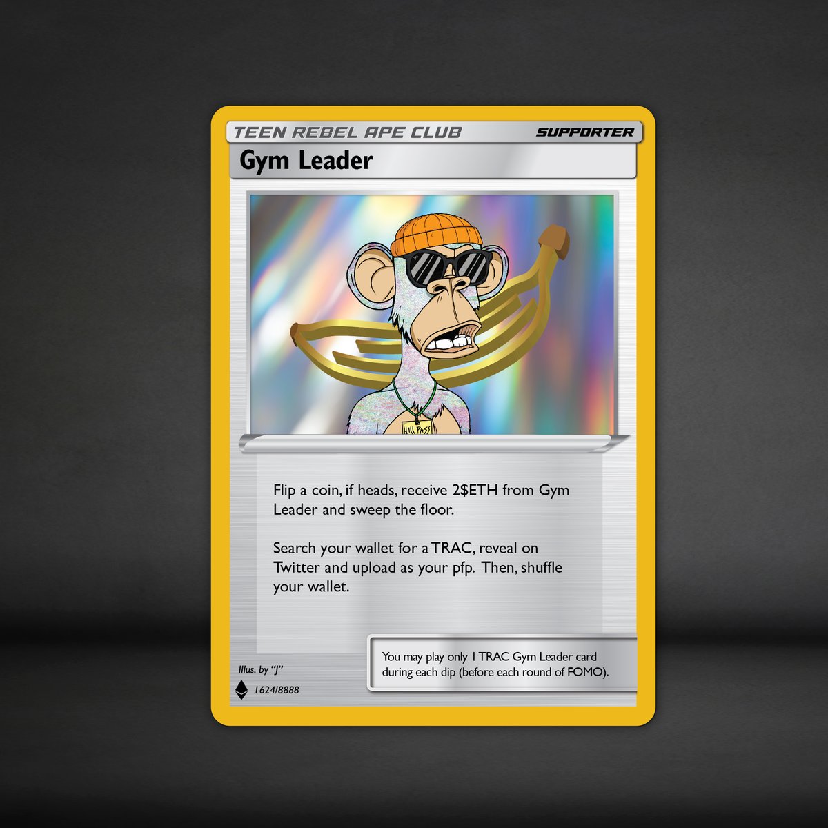 theartistFour's tweet photo. Come hang out in the @TeenRebelApe discord.  I'm doing free Pokemon Trainer card edits until 10PM EST!!!
#nfts #nft #nftcollector #nftcollection #trac #backontrac #tracstar https://t.co/IcnEX9Z97k