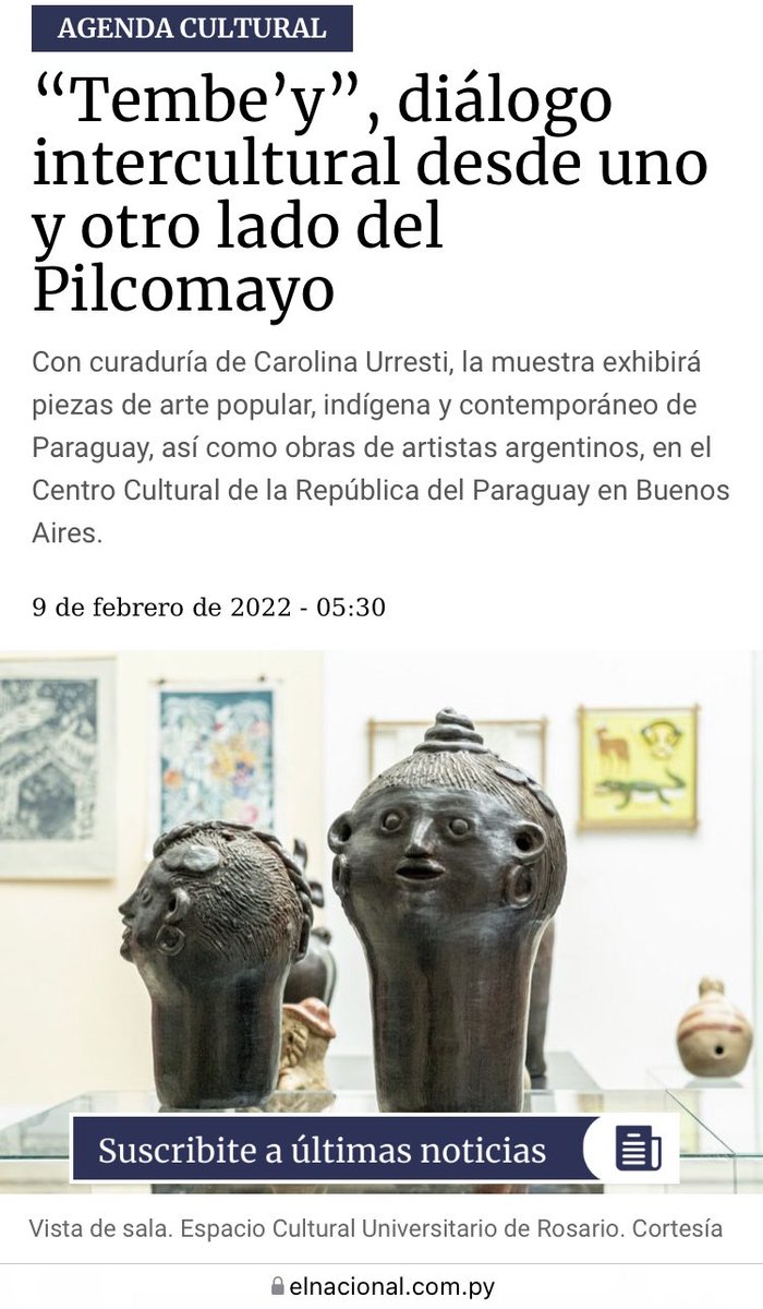 EmbajadaParArg's tweet photo. Los invitamos a visitar el Centro Cultural del Paraguay y disfrutar esta gran muestra!
📝 Nota: 👇🏼
https://t.co/Nh7HipR3pq
#Muestra #Cultura #Tembey #BuenosAires #Paraguay https://t.co/qI1seqPsOf