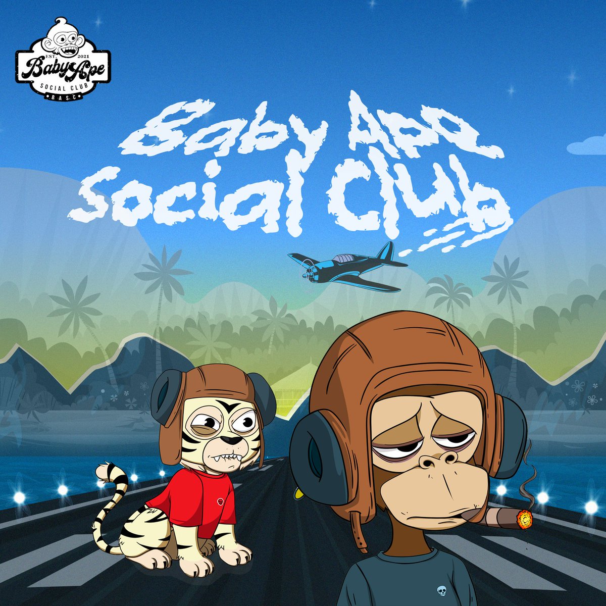 BasedApeSocial's tweet photo. It's a bird...it's a plane...it's a BABY APE‼️

We're going to have more exciting news over the next few weeks. Please make sure your seats and tray tables are in the upright position as we prepare for takeoff😎✈️

#BabyApeSocialClub #BASC #BATC https://t.co/JqI06fJtmV