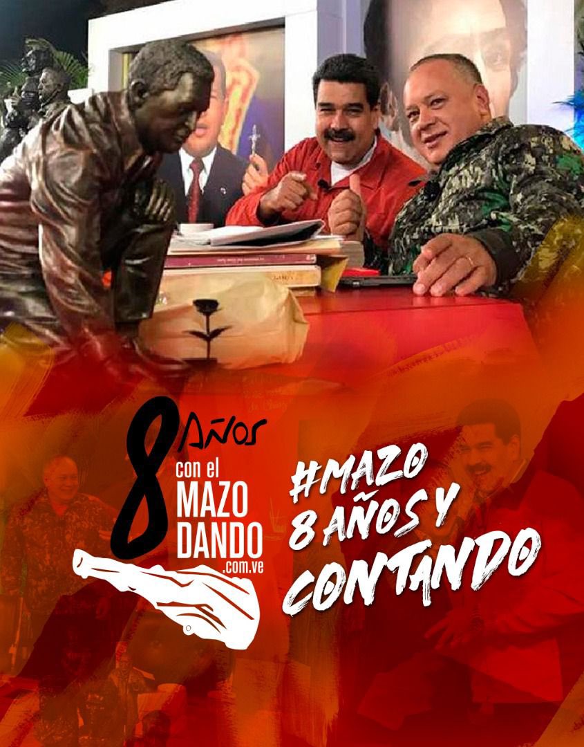 Seremos breves : #Mazo8AñosYContando ¡Más Nada!👊🏿 
Seguiremos venciendo hermano y camarada <a href="/dcabellor/">Diosdado Cabello R</a>.