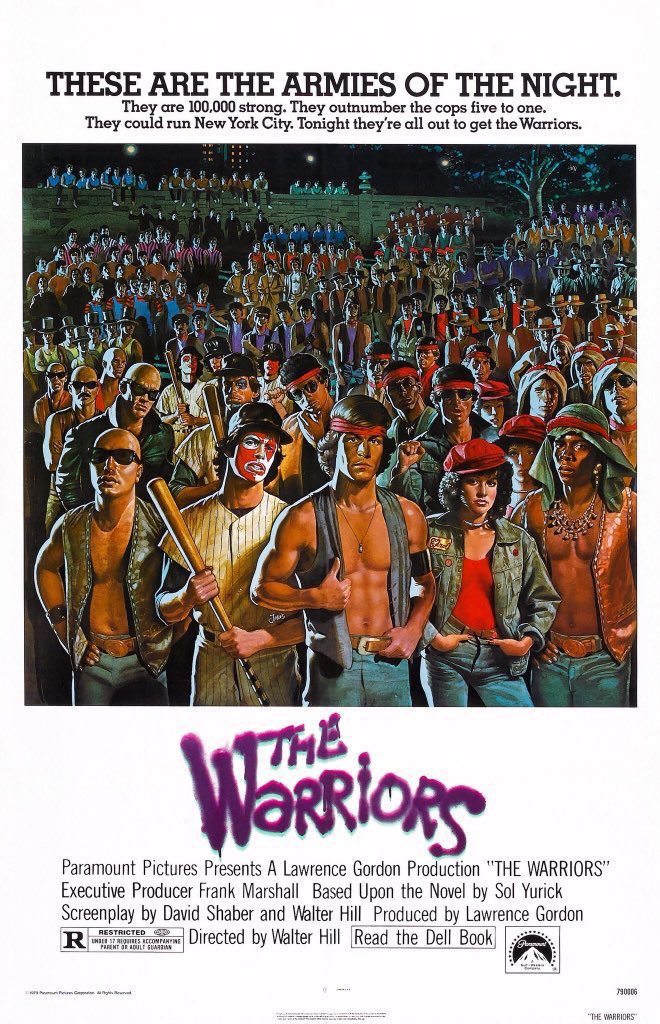 🎬MOVIE HISTORY: 43 years ago today, February 9, 1979, the movie ‘The Warriors’ opened in theaters!

#MichaelBeck #DeborahVanValkenburgh #JamesRemar #BrianTyler #DavidHarris #TomMcKitterick #MarcelinoSanchez #TerryMichos #DorseyWright #RogerHill #DavidPatrickKelly #LynneThigpen