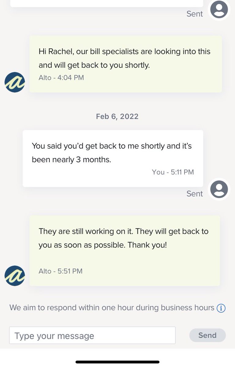 RachelBAbrams's tweet photo. They left me on read @altopharmacy https://t.co/knH4IhoRtT
